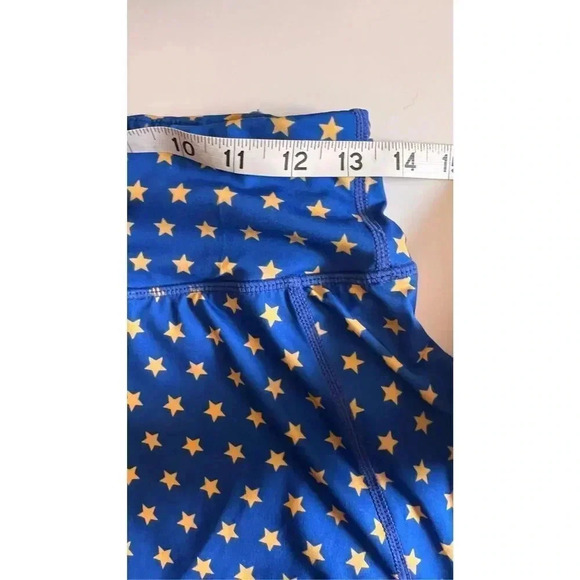 Unbranded Women’s Small Blue Gold Star Back Zipper pocket skort shorts skirts - Picture 9 of 13